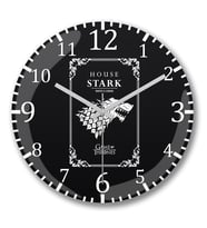 House Stark 2 Duvar Saati Bombeli Gercek Cam