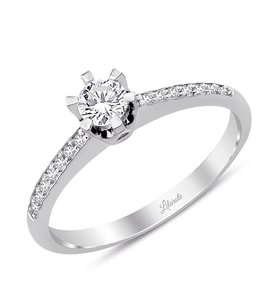 0.35 Ct Tektaş Pırlanta Yüzük 6 Tırnaklı