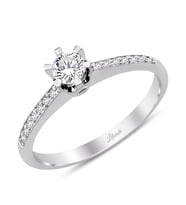 0.35 Ct Tektaş Pırlanta Yüzük 6 Tırnaklı