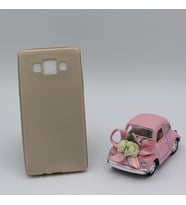 Samsung Galaxy A5 Lüks Rubber Mat Renkli Silikon Kılıf Altın / Dore