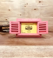 Panjur Tasarım Ahşap Pembe Çerçeve