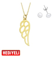 Melek Kanadı Altın Kolye