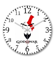God of  War Duvar Saati Bombeli Gercek Cam