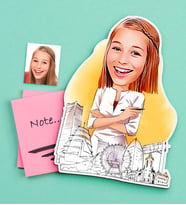 BK Gift Kişiye Özel Bayan Mimar Karikatürlü Ahşap Magnet (Çok Renkli)