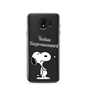 Snoopy Tasarımlı Süper Şeffaf Silikon Telefon Kılıfı Samsung J4 (2018)