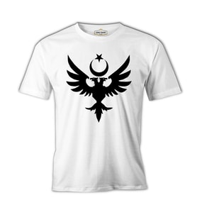 Arma - Çift Başlı Kartal Beyaz Erkek Tshirt