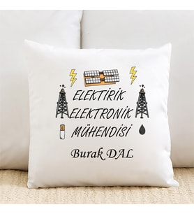 Elektrik Elektronik Mühendisine Hediye İsimli Yastık