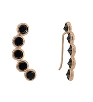 Söğütlü Silver onix ve beş taşlı sıra küpe