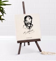 BK Gift Kişiye Özel Atatürk Temalı Şovaleli Doğal Taş-28 (Beyaz)