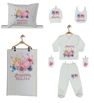 Pia Baby GL 1931-06 İsme Özel Yastık Battaniye Zıbın Set