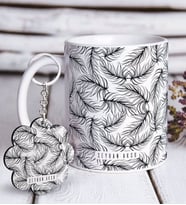 BK Gift Kişiye Özel İsimli Beyaz Kupa ve Anahtarlık Hediye Seti-29 (Model 1)