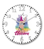 Unicorn  Duvar Saati Bombeli Gercek Cam