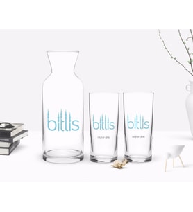 BK Gift Kişiye Özel Renkli Baskılı Bitlis Tasarımlı Turistik İkili Rakı Bardağı ve Karaf Hediye Seti-1 (Model 1)