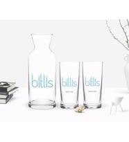 BK Gift Kişiye Özel Renkli Baskılı Bitlis Tasarımlı Turistik İkili Rakı Bardağı ve Karaf Hediye Seti-1 (Model 1)