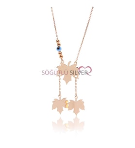 Söğütlü Silver Yapraklar kolyesi