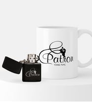 BK Gift Kişiye Özel Patron Çakmak ve Kupa Seti - 2