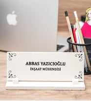 İsme Özel Ünvanlı Kişiye Özel Masa İsimliği