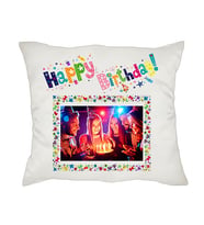 Biresimden Doğum Günü Hediyesi Happy Birthday Fotoğraflı Yastık