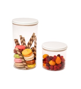 Moonstar Harmony Plastik 2 Parça Contalı Saklama Kabı 2,4 LT (Beyaz)