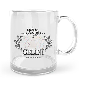 BK Gift Kişiye Özel Yılın En İyi Gelini Cam Kupa Bardak