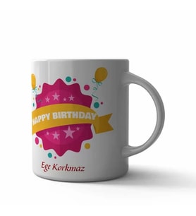 Happy Birthday Kupa Bardak (Çok Renkli)