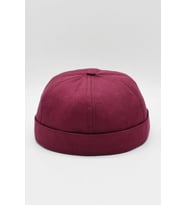 Bordo Hiphop Docker Şapka %100 Pamuk Katlamalı Cap