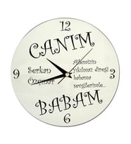 Kişiye Özel Canım Babam Duvar Saati