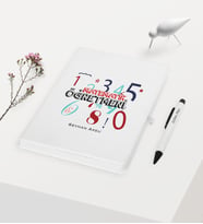 BK Gift Kişiye Özel Matematik Öğretmeni Temalı Beyaz Defter Kalem Hediye Seti - 4