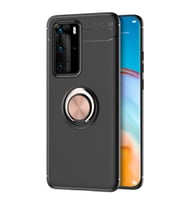 Microsonic Huawei P40 Pro Kılıf Kickstand Ring Holder Siyah Rose