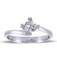 Lova H Renk 0,41 Karat Pırlanta Tektaş Yüzük - 1070029
