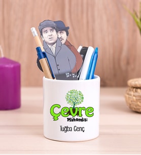 Çevre Mühendisi Seramik Kalemlik