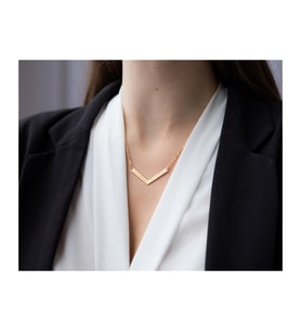 Kişiye Özel Altın Kaplama Gümüş Kolye (Gold)