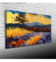 Sonbahar Canvas Tablo (60X120) (Acı Kahve)