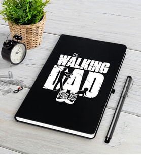 BK Gift Kişiye Özel The Walking Dad Siyah Defter Kalem Seti