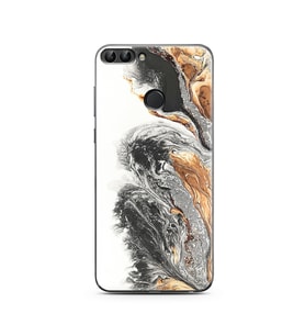 Mermer Tasarımlı Süper Şeffaf Silikon Telefon Kılıfı Huawei P Smart 