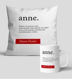 Anneler Günü Hediyesi Anne Kupa Bardak ve Yastık Set