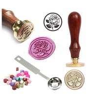 Mektup Damga Mühürü Elegant Rose + 30 Mühür Mumu + Eritme Kaşığı