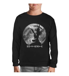 Death Note - Moon 2 Siyah Çocuk Sweatshirt
