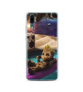 Baby Groot Tasarım Süper Şeffaf Silikon Telefon Kılıfı Huawei P20 