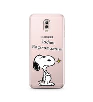 Snoopy Tasarımlı Süper Şeffaf Silikon Telefon Kılıfı Samsung C8 