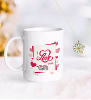 BK Gift Kişiye Özel Sevgililer Günü Kupa ve Çift İsimli Papatya Kolye-133 (Model 1)