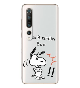Snoopy Tasarımlı Süper Şeffaf Silikon Telefon Kılıfı Xiomai Mi10- Mi 10 Pro