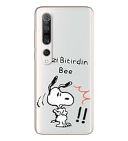 Snoopy Tasarımlı Süper Şeffaf Silikon Telefon Kılıfı Xiomai Mi10- Mi 10 Pro