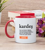 Kardeş Kelime Anlamı Renkli Kupa Bardak