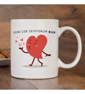 Seni Çok Seviyorum Tasarımlı Kupa