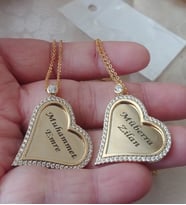 Kalp Kolye İsimli (Gold)