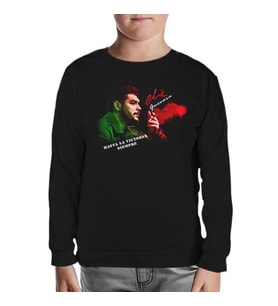 Che Guevara - Green Red Siyah Çocuk Sweatshirt