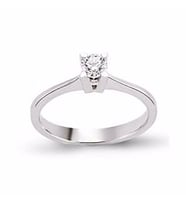 Tektaş Pırlanta Yüzük 0,18 CT H-VS 2,45 Gram 18 Ayar Altın