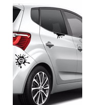 Nissan Micra baskılı sticker boya görünümlü arac markalı 2 adet sticker aksesuar