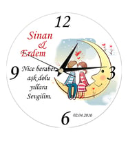 Kişiye Özel Ay Dede Aşk Duvar Saati